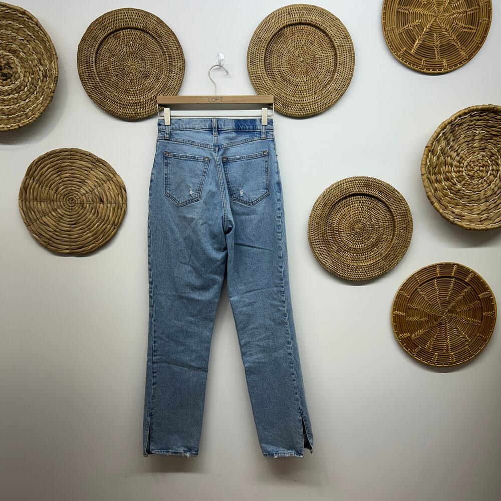 Abercrombie Curve Love 90s Straight Ultra High Rise Jeans 27/4 Slit High Waist - Picture 2 of 6